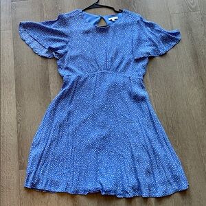 Gianni Bini Blue Flutter Sleeve Mini Sundress